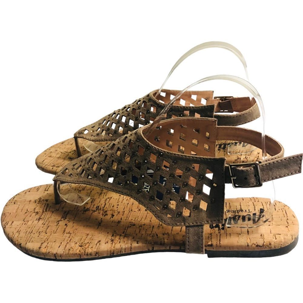 Austin Trading Co Tan Embelished Sandals - Picture 3 of 8